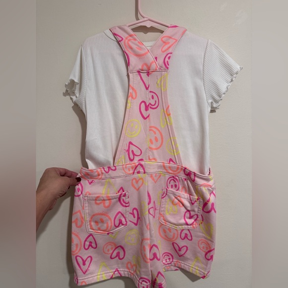 Derek Heart Overalls Romper Girl Neon size 10 - Picture 4 of 8